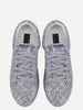 Silver Sequin Leather Low Top Sneakers