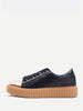 Contrast Round Toe Rubber Sole Sneakers