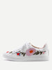 Flower Embroidery Lace Up Sneakers