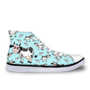 High Top 3D Funny Cows Printing Casual Shoe